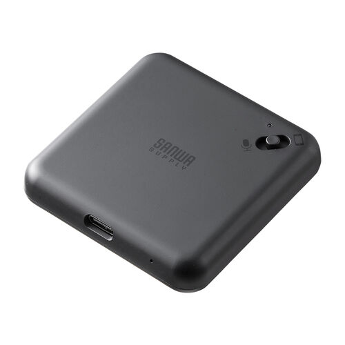 ボイスレコーダー MagSafe固定式 iPhone Androidスマホ対応 内蔵ストレージ16GB ブラック