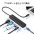 USB Type-C モバイルドッキングステーション ロングケーブル 7in1 4K/60Hz対応 HDMI出力 SD/microSDカードリーダー USB×2 PD100W LAN イーサネット