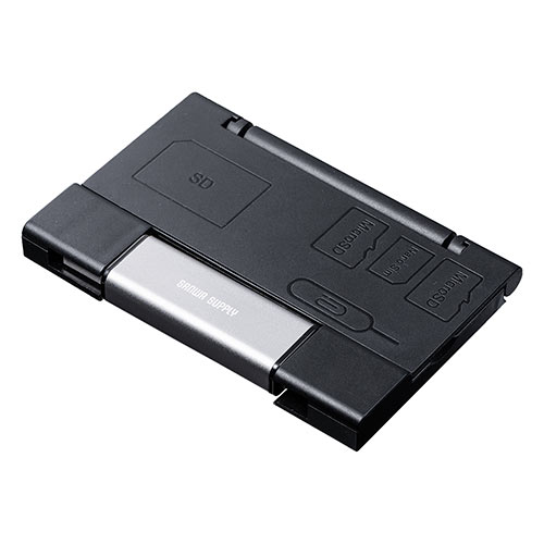 カードケース付き SD/microSDカードリーダー