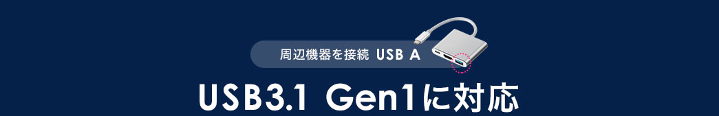 USB3.1 Gen1に対応
