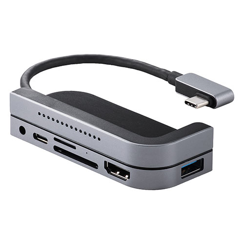 iPad Pro 2020 2018 USBハブ 一体型 Type-Cハブ ドッキング カードリーダー SD microSD PD HDMI 3.5mm