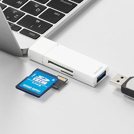 USB Type-Cカードリーダー(カードリーダー・SD・microSD・USBハブ 