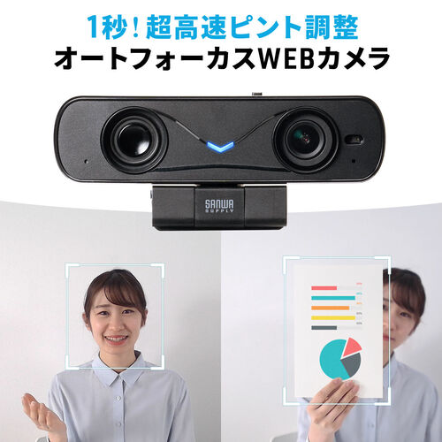 WEBカメラ マイク付 三脚対応 TOFセンサー ノイズキャンセルマイク ...