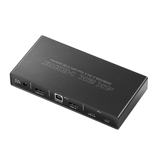 USB Type-C/HDMI パソコン切替器 2台切替 KVMスイッチ ドッキングステーション USB PD対応 USBキーボード USBマウス