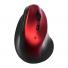 Bluetoothマウス(エルゴマウス・マルチペアリング・静音ボタン・カウント切り替え・乾電池式・レッド)