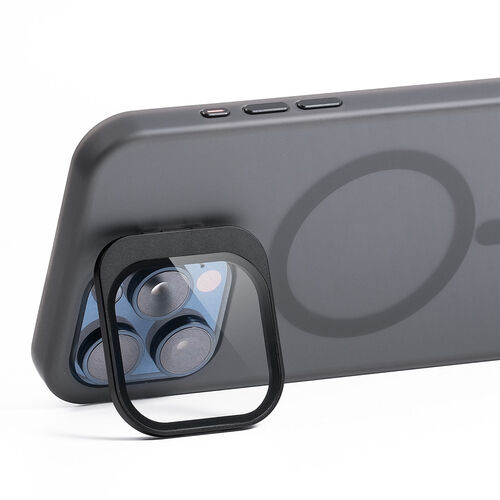 iPhone 15 Pro Max ソフトケース マットブラック 半透明 レンズカバー ...