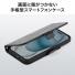 iPhone 15 手帳型ケース PUレザー ポケット スタンド機能 ストラップホール付き ブラック