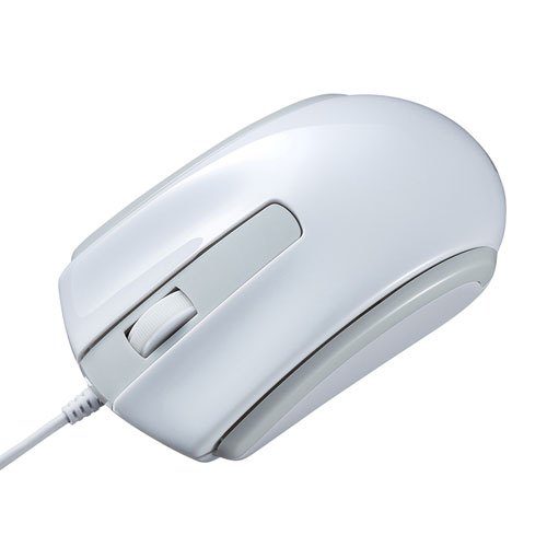 【アウトレット】有線マウス(USB Type-C・ブルーLED・Windows/Mac/Android対応・ホワイト)