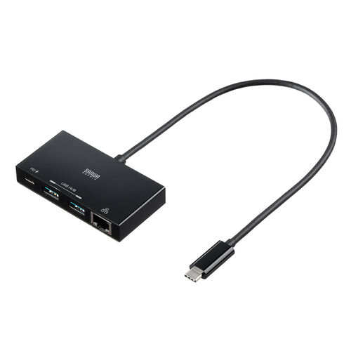 USB3.2 Gen1 ハブ付き Type-C LAN変換アダプタ ギガビットイーサネット