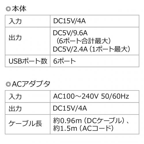 充電器ステーション(USB充電器・スマホ・タブレット対応・最大9.6A/60W