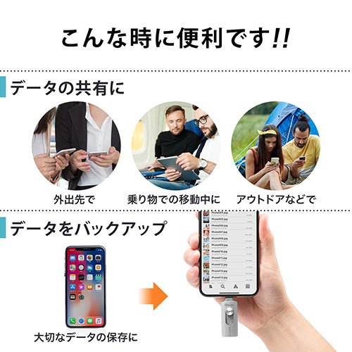 iPhone・iPad USBメモリ 32GB(USB3.1 Gen1・Lightning対応・MFi認証