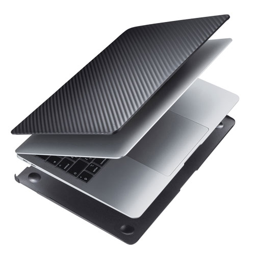 MacBook Air 13.3インチ (2020) シェルカバー カーボン柄 ブラック
