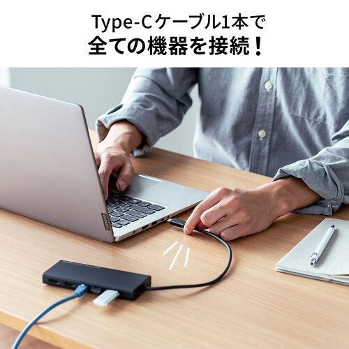 USB Type-Cドッキングステーション ハブ 2画面出力 トリプル