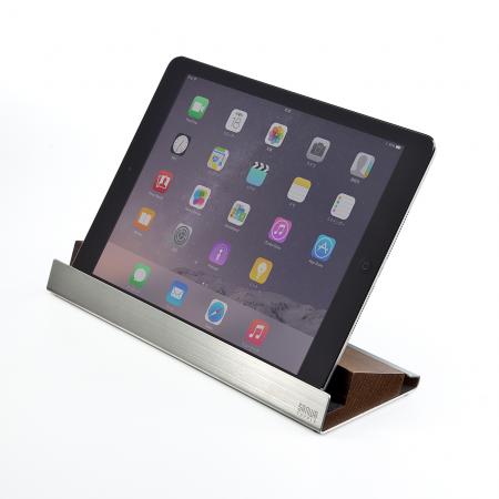 iPad iPhoneX iPhone8/8 Plus対応スタンド 木製オーク ステンレス素材