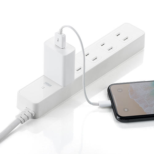 USB充電器 USB A 5V/2A出力 ホワイト PSE認証品 iPhone スマートフォン