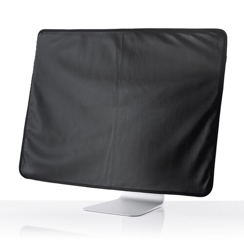 ディスプレイカバー ホコリ対策 iMac27インチ ワコムCintiq Pro24 収納ポケット付き フランネル ブラック