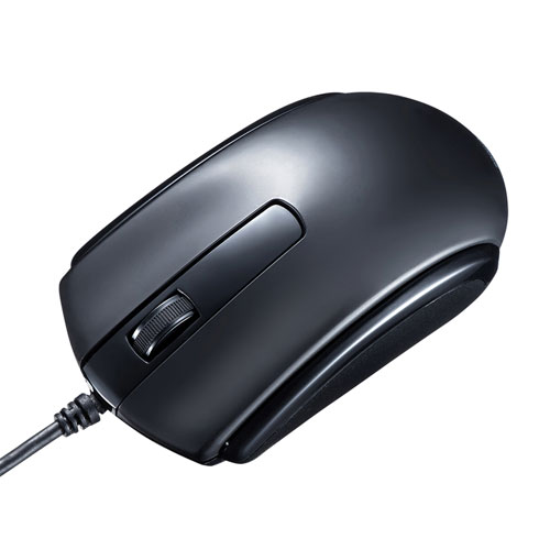 有線マウス(USB Type-C接続・ブルーLED・Windows/Mac/Android対応・ブラック)
