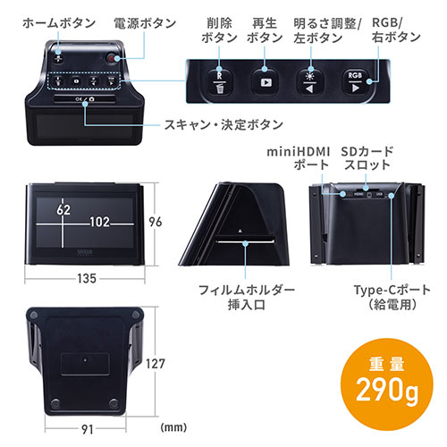 フィルムスキャナー(高画質・1400万画素/2200万画素・ネガ/デジタル化