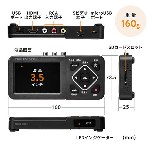 ビデオキャプチャー ビデオテープ デジタル化 モニター確認 USB