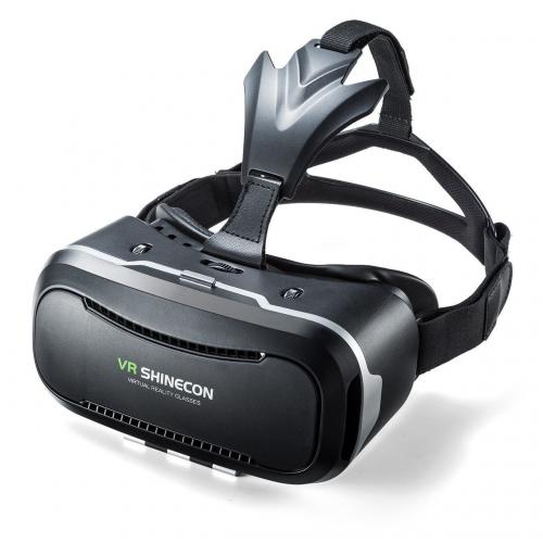 3D VRゴーグル(メタバース・仮想空間サービス・iPhone/Androidスマホ対応・動画視聴・ヘッドマウント・VR SHINECON)