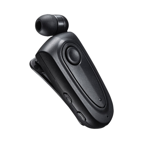 【アウトレット】Bluetoothヘッドセット(片耳・モノラル・カナル型・ケーブル巻取り・振動機能)