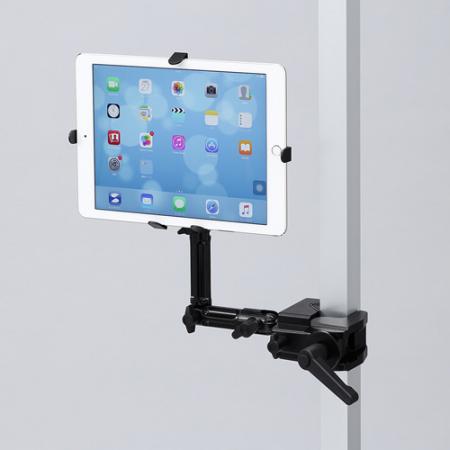 iPad・タブレット用支柱取付けアーム(7～11インチ対応・クランプ式)