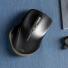 Bluetoothマウス ワイヤレスマウス コンボマウス 小型マウス 5ボタンマウス アルミホイール 静音マウス ブルーLED Type-A接続 ブラック